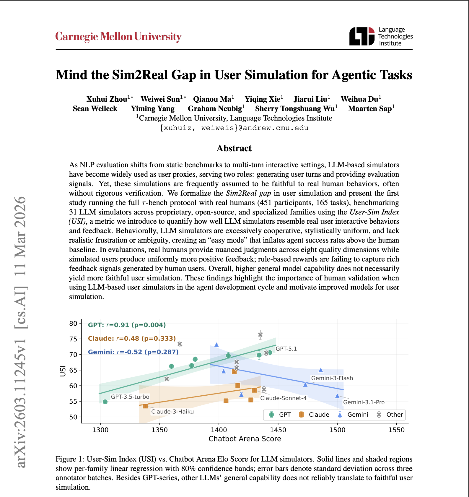 Snapshot of the CMU LTI paper, arXiv:2603.11245